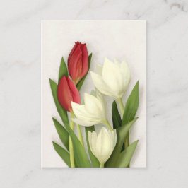 Spring Tulip Floral Business Card Visitenkarte