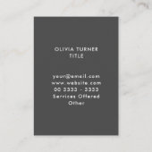 Spring Tulip Floral Business Card Visitenkarte (Rückseite)