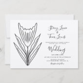 Spring Tulip Floral Hand Drawn Earthy Einladung (Vorderseite)