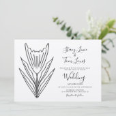 Spring Tulip Floral Hand Drawn Earthy Einladung (Stehend Vorderseite)