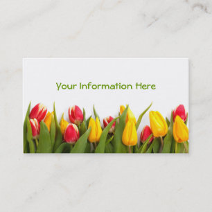 Spring Tulip Garden Business Cards Visitenkarte