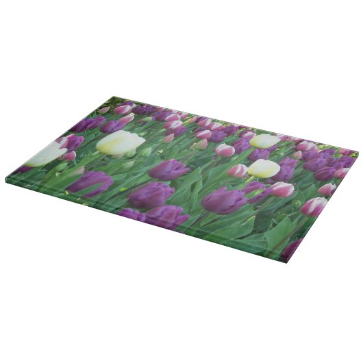 Spring Tulip Garden Floral Schneidebrett (Ecke)