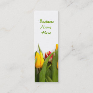 Spring Tulip Garden Lesezeichen Business Cards Mini Visitenkarte