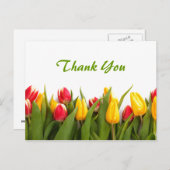 Spring Tulip Garden Vielen Dank Postcard Postkarte (Vorne/Hinten)