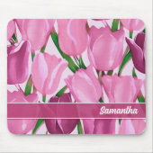 Spring Tulip Painting Individuelle Name Gift Mousepad (Vorne)