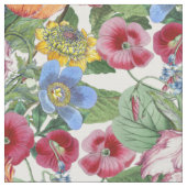 Spring Tulip Peony Blume Garden Pattern Stoff (Nahaufnahme)