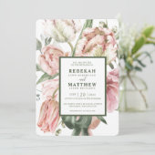 Spring Tulip Watercolor Bouquet Einladung (Stehend Vorderseite)