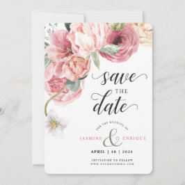 Spring Tulip Watercolor Bouquet | FOTO Save The Date