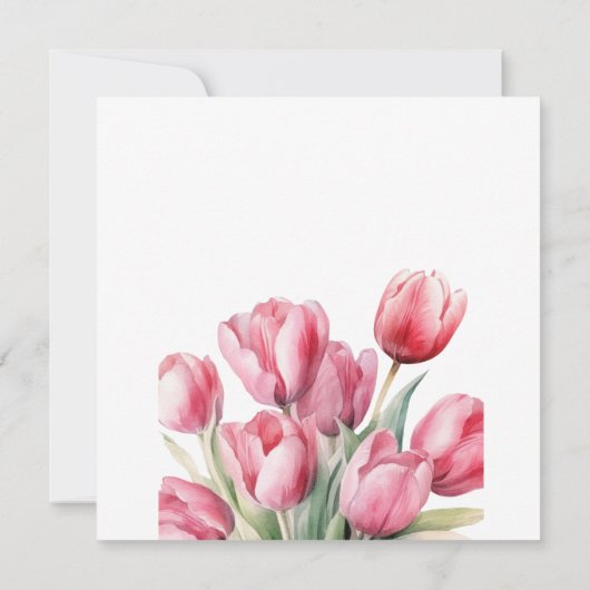 Spring Tulip Wedding Save The Date (Rückseite)