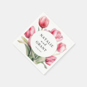 Spring Tulip Wedding Serviette (Ecke)