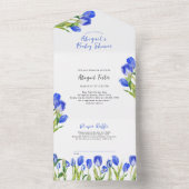Spring Tulips Buchanfrage und Windeln Babydusche All In One Einladung (Innen Boden)