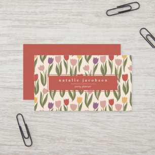 Spring Tulips Business Card Visitenkarte