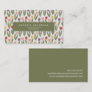 Spring Tulips Business Card Visitenkarte