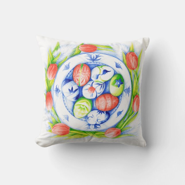 Spring Tulips Cushion Kissen (Vorderseite)
