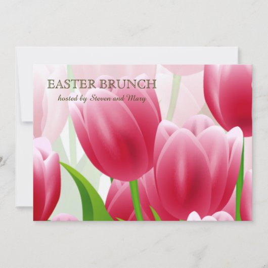 Spring Tulips Custom Oaster Brunch Einladung (Vorderseite)