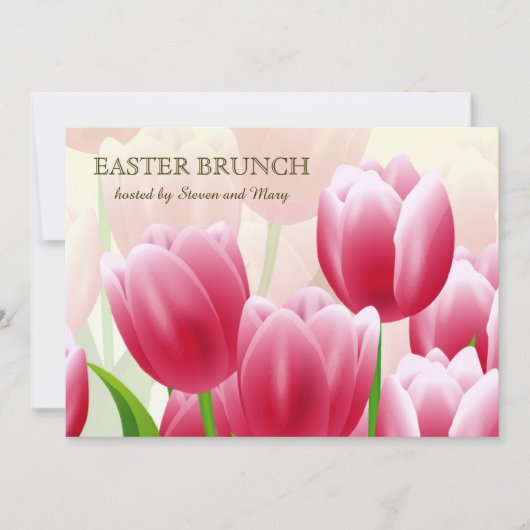 Spring Tulips Custom Oaster Brunch Einladungen (Vorderseite)