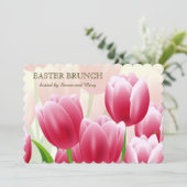 Spring Tulips Custom Oaster Brunch Einladungen (Stehend Vorderseite)