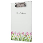 Spring Tulips & Daffodils Floral Clipboard Klemmbrett (Links)