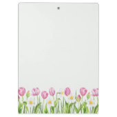Spring Tulips & Daffodils Floral Clipboard Klemmbrett (Rückseite)