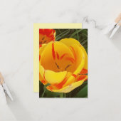Spring Tulips Flat Greeting Card Karte (Vorderseite/Rückseite Beispiel)