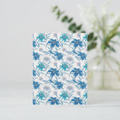 Spring Tulips Floral Lilac Blue Postkarte (Stehend Vorderseite)