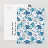 Spring Tulips Floral Lilac Blue Postkarte (Vorne/Hinten)