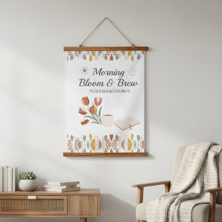 Spring Tulips Flowers Tapestry Wandteppich Mit Holzrahmen