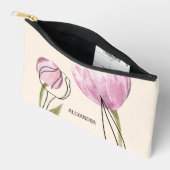 Spring Tulips Individuelle Name Kosmetisch oder Zubehörtasche (Offen)