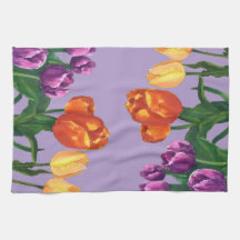 Spring Tulips Kitchen Towels