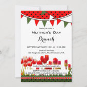 Spring Tulips Mütter Tag Brunch Einladung (Vorderseite)