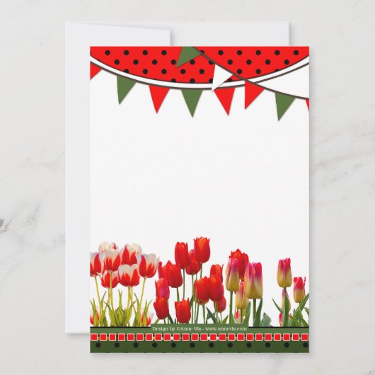 Spring Tulips Mütter Tag Brunch Einladung (Rückseite)