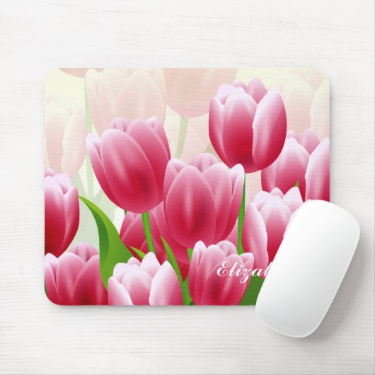 Spring Tulips Osterbenutzerdefiniertes Geschenk Mousepad (Mit Mouse)