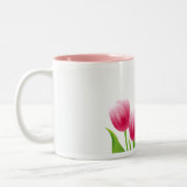 Spring Tulips Ostergeschenk Zweifarbige Tasse (Links)