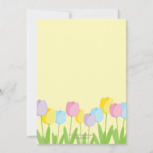 Spring Tulips OsterParty Einladung (Rückseite)