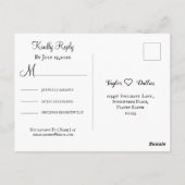 Spring Tulips & Roses | Blush RSVP Postkarte (Rückseite)