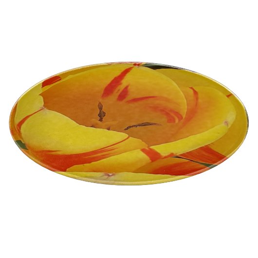 Spring Tulips Schneidebrett (Ecke)