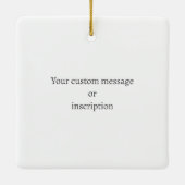 Spring Tulips White Picket Zaun Custom Foto Keramikornament (Rückseite)