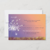 Spring Twilight Dandelion Wedding RSVP (Vorderseite)