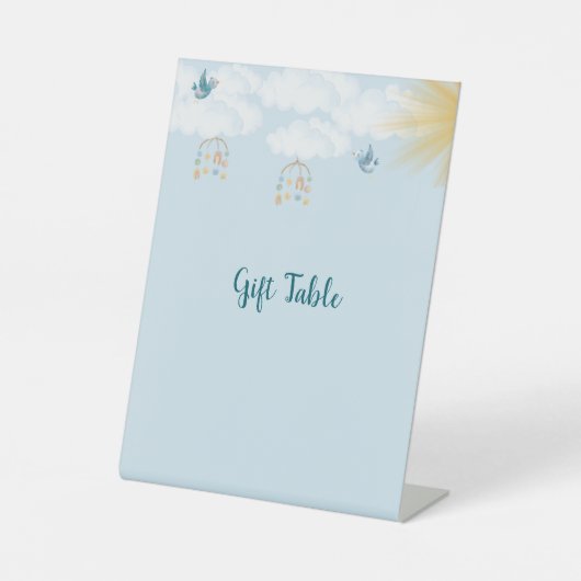 Spring Twin Baby Duschzeichen Sockelschild (Vorderseite)