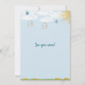 Spring Twin Baby Shower Einladung (Rückseite)