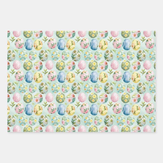 SPRING UND OSTGESCHENK GESCHENKPAPIER SET (Vorderseite)