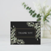 Spring Verlasse Black Gold Business dank Karte (Stehend Vorderseite)