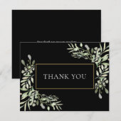 Spring Verlasse Black Gold Business dank Karte (Vorne/Hinten)