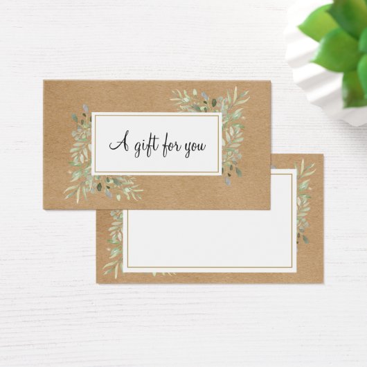 Spring Verlasse Rustic Kraft Gift Card (Schreibtisch)