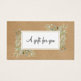 Spring Verlasse Rustic Kraft Gift Card