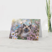 Spring Vernal Equinox Ostara Blessing with Pretty  Karte (Vorderseite)