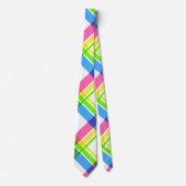 Spring vibes! Happy & Bright Plaid Neck Tie Krawatte (Vorderseite)