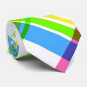 Spring vibes! Happy & Bright Plaid Neck Tie Krawatte (Gerollt)