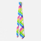 Spring vibes! Happy & Bright Plaid Neck Tie Krawatte (Rückseite)