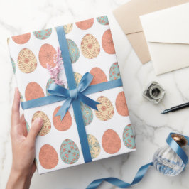 Spring Vibes - Osterpackpapier mit Floral E Geschenkpapier